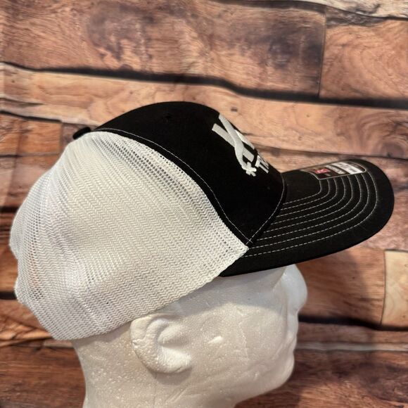 KO Trading Hat Cap Snapback Adjustable Black Richardson 112 Trucker White Mesh - Picture 2 of 8